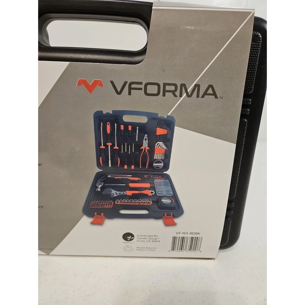 VForma 128 Pc Tool Kit Hard Storage Case Sockets Screwdrivers Pliers Ect. New